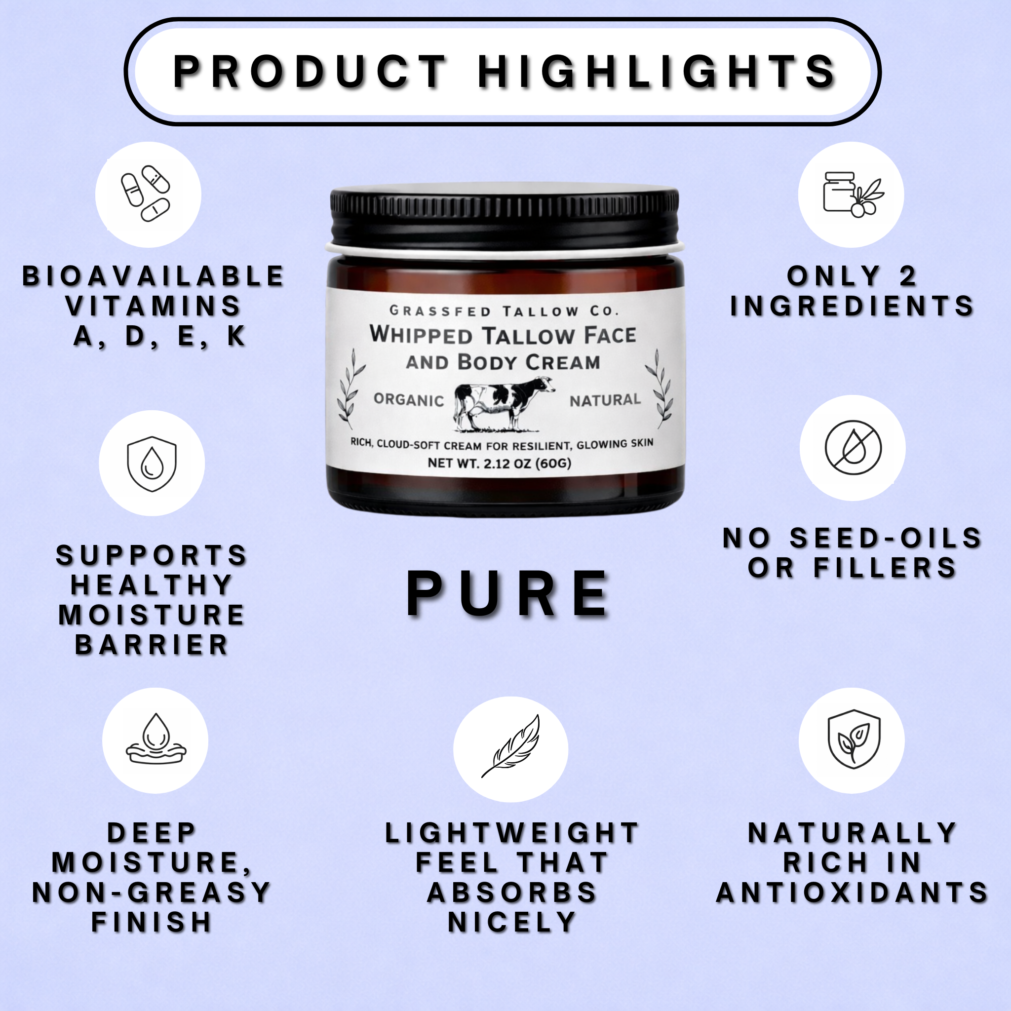 product highlights of using beef tallow